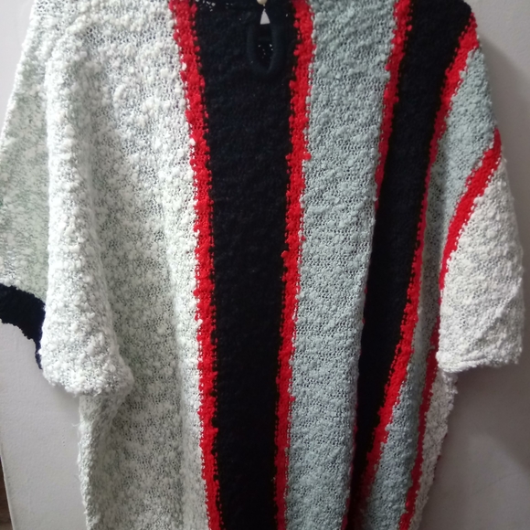 Vintage 1970's, Wye Oaks, Women's, Sweater, Size 24W/44, Color Black, Red - Picture 4 of 8